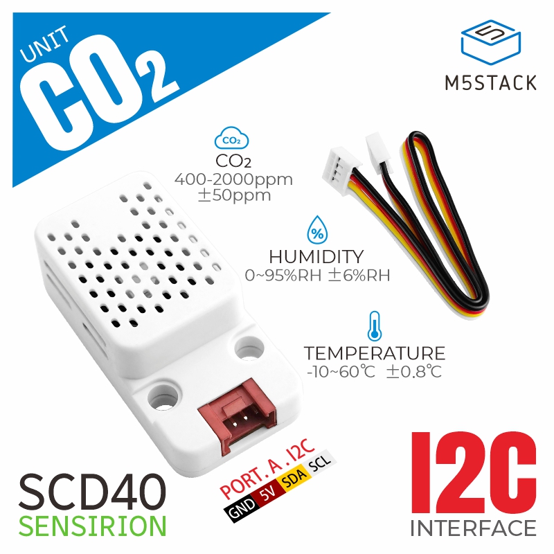 M5Stack Core2 - M5Stack CO2 Ünitesi Sıcaklık ve Nem