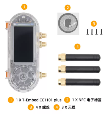 Lolin S3 - LILYGO T-Embed-CC1101 ESP32-S3 Geliştirme Kartı, 1.9