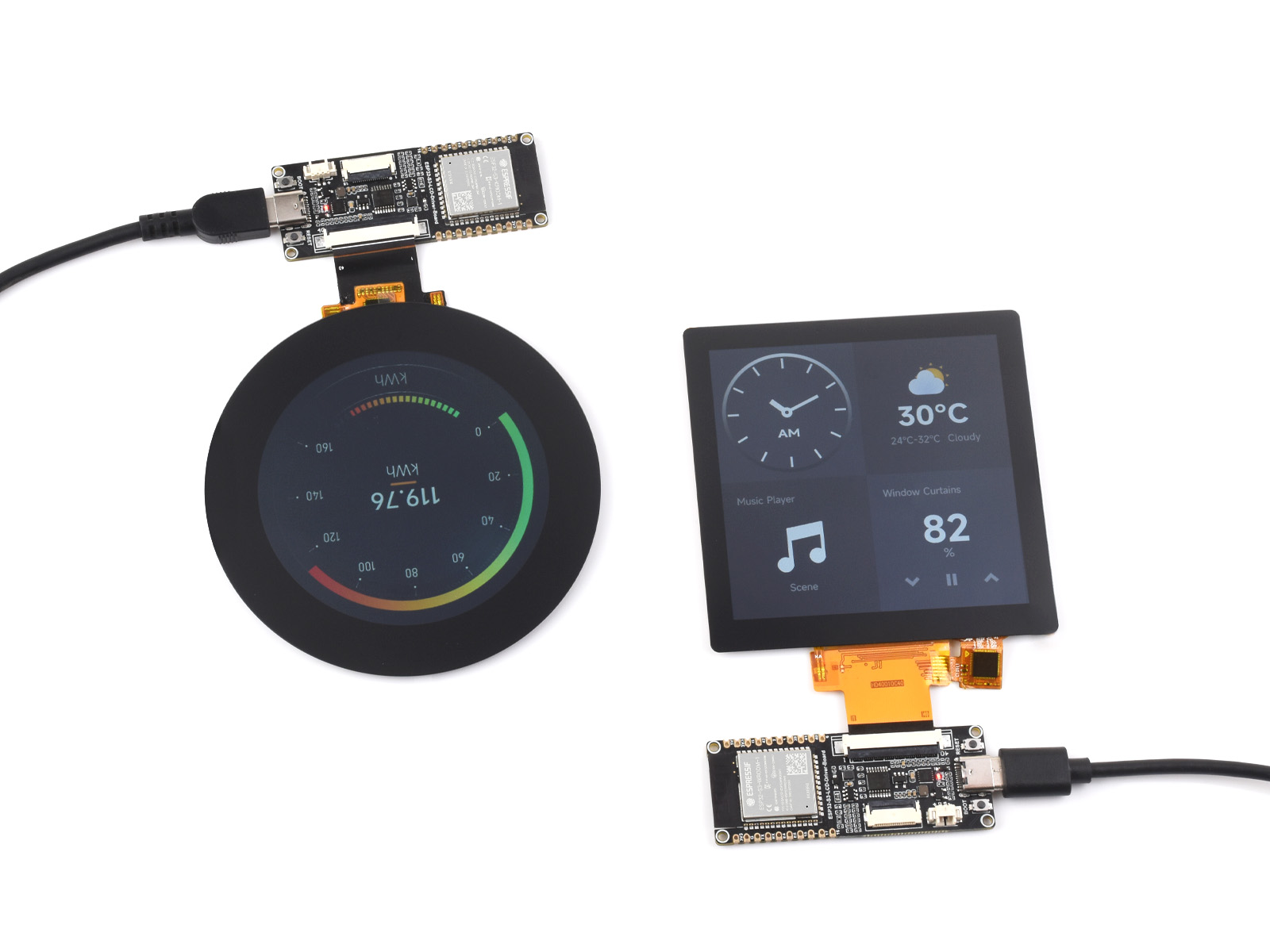Waveshare Esp32 - ESP32-S3 RGB LCD sürücü panosu, 32-bit