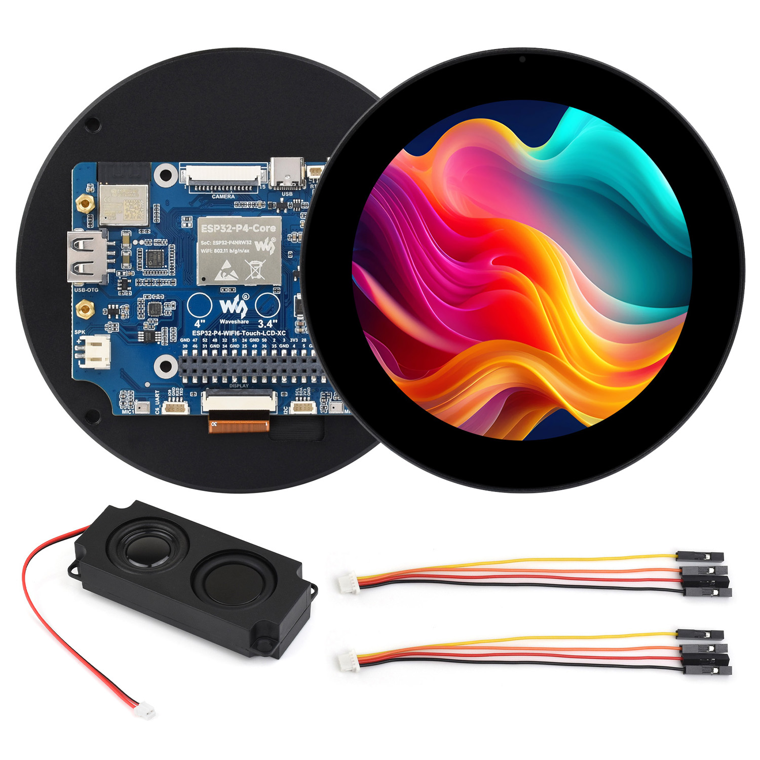 Doit Esp32 - ESP32-P4 3,4/4 İnç Yuvarlak Dokunmatik Ekran