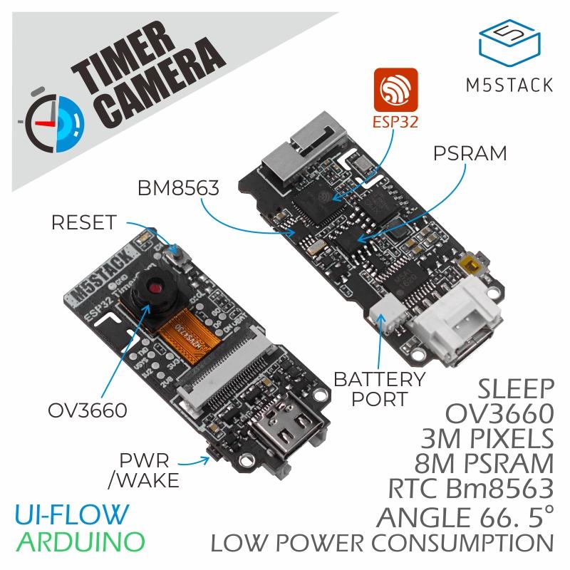M5Stack - M5Stack Resmi ESP32 PSRAM Zamanlayıcı Kamera