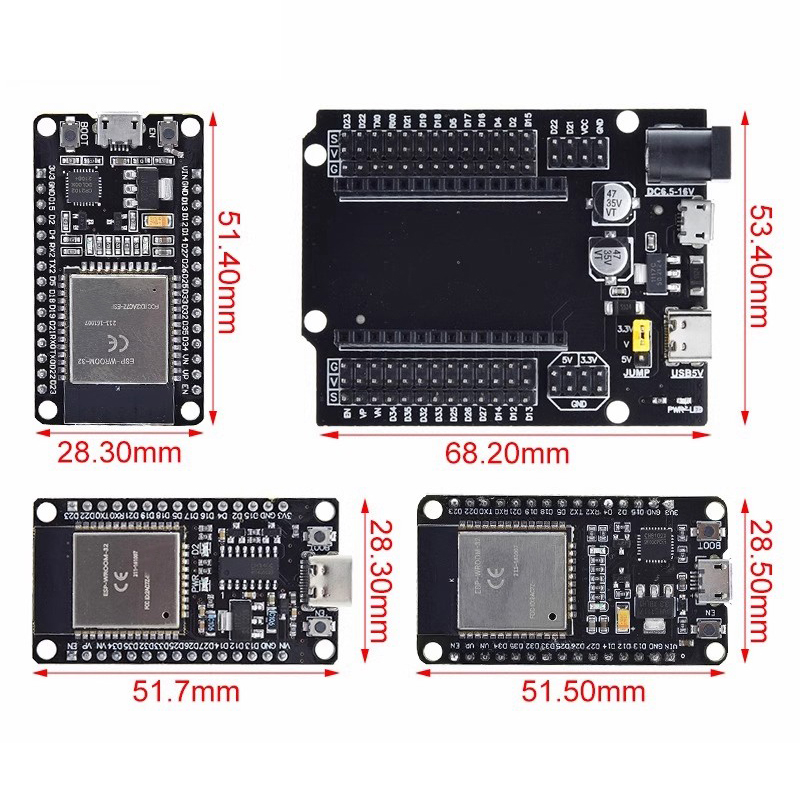 ESP32 Geliştirme Kartı CP2102  - Nodemcu 32S incelemesi ve fiyatı